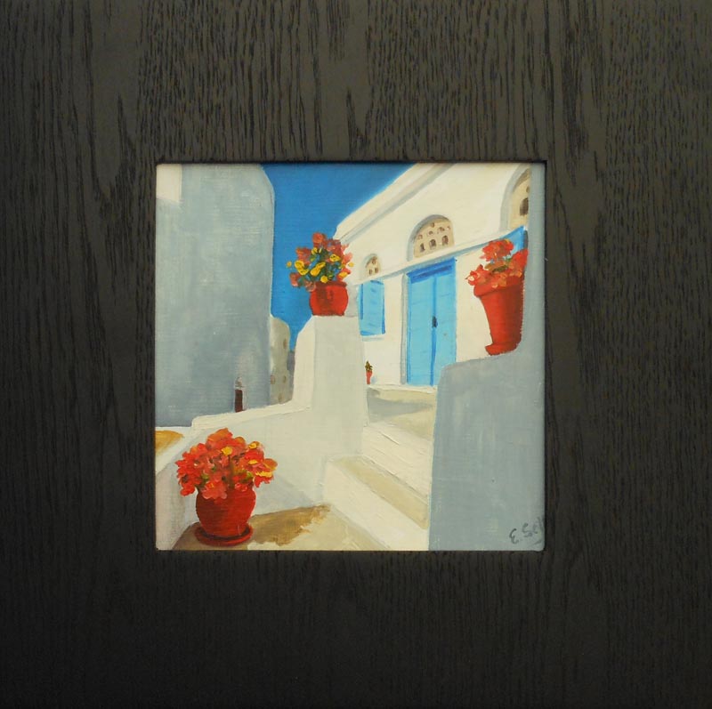 Greek Patio with Flowers