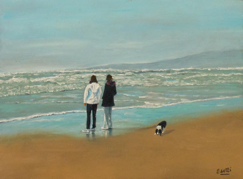 Mother and Daughter in Ocean Beach